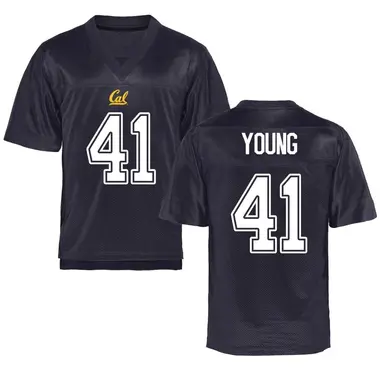 Men's Game Isaiah Young California Golden Bears Football College Jersey - Navy