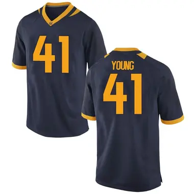 Men's Game Isaiah Young California Golden Bears Football College Jersey - Navy